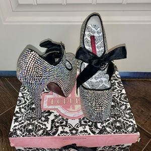 Bordello Iridescent Rhinestone High Heels